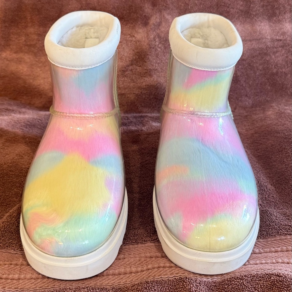 Koolaburra By Ugg Boots Size 8 Pastel Tie-Dye Rain Snow Ice Spring Winter Boot